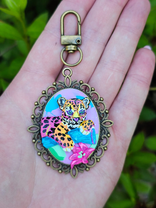 90s Leopard Bag Charm