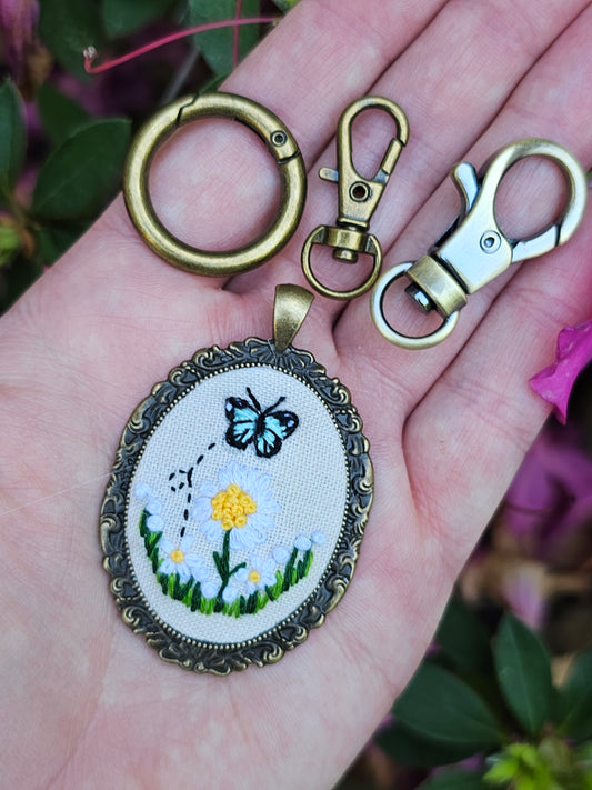 Spring Dream Embroidered Pendant