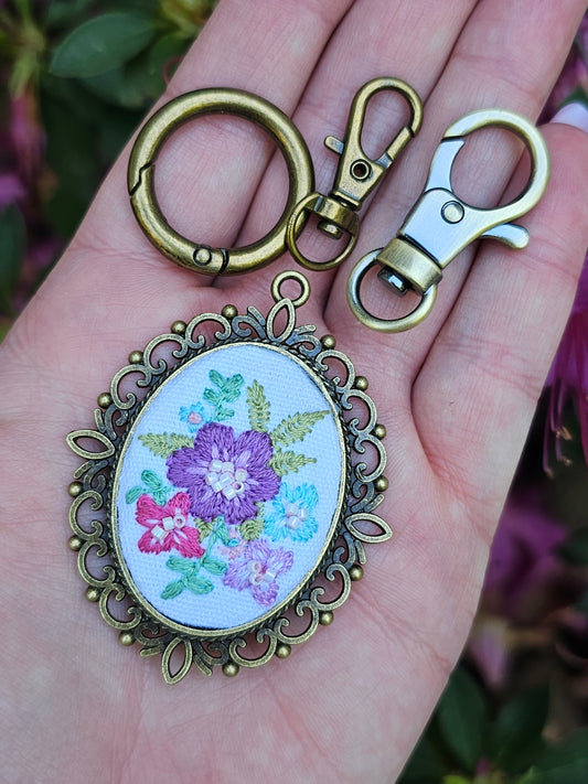 Spring Sensation Embroidered Pendant