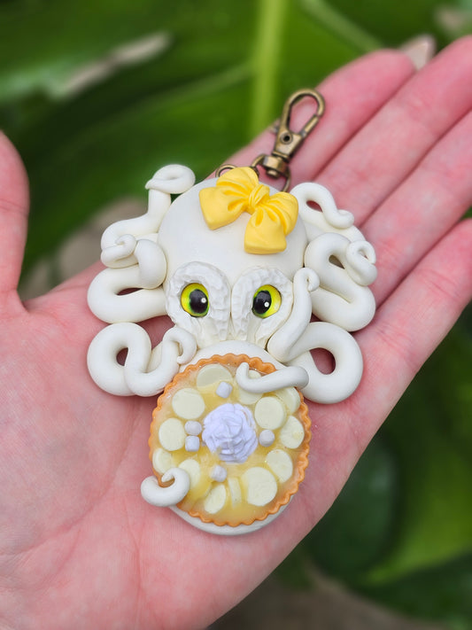 Banana Cream Small Octopus Bag Charm