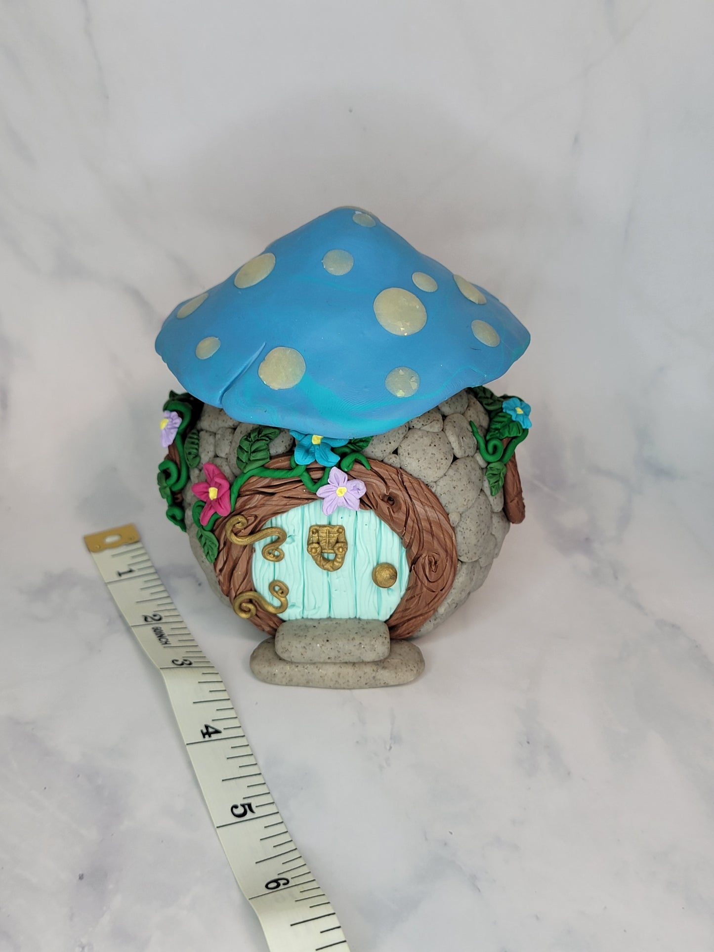 Mushroom Hobbit House Jar