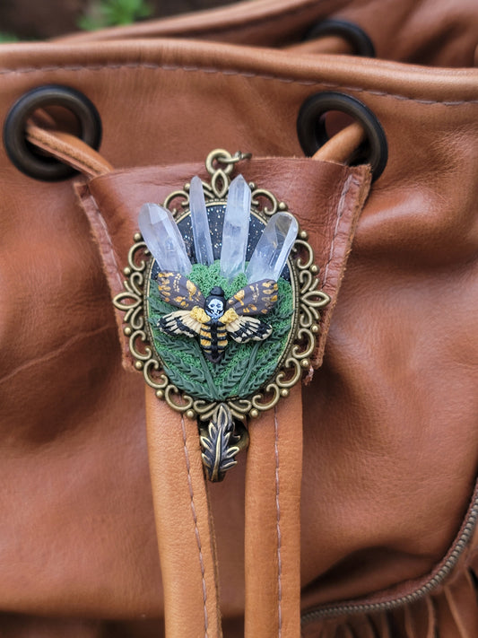 Convertible Crystals & Deathhead Moth Pendant