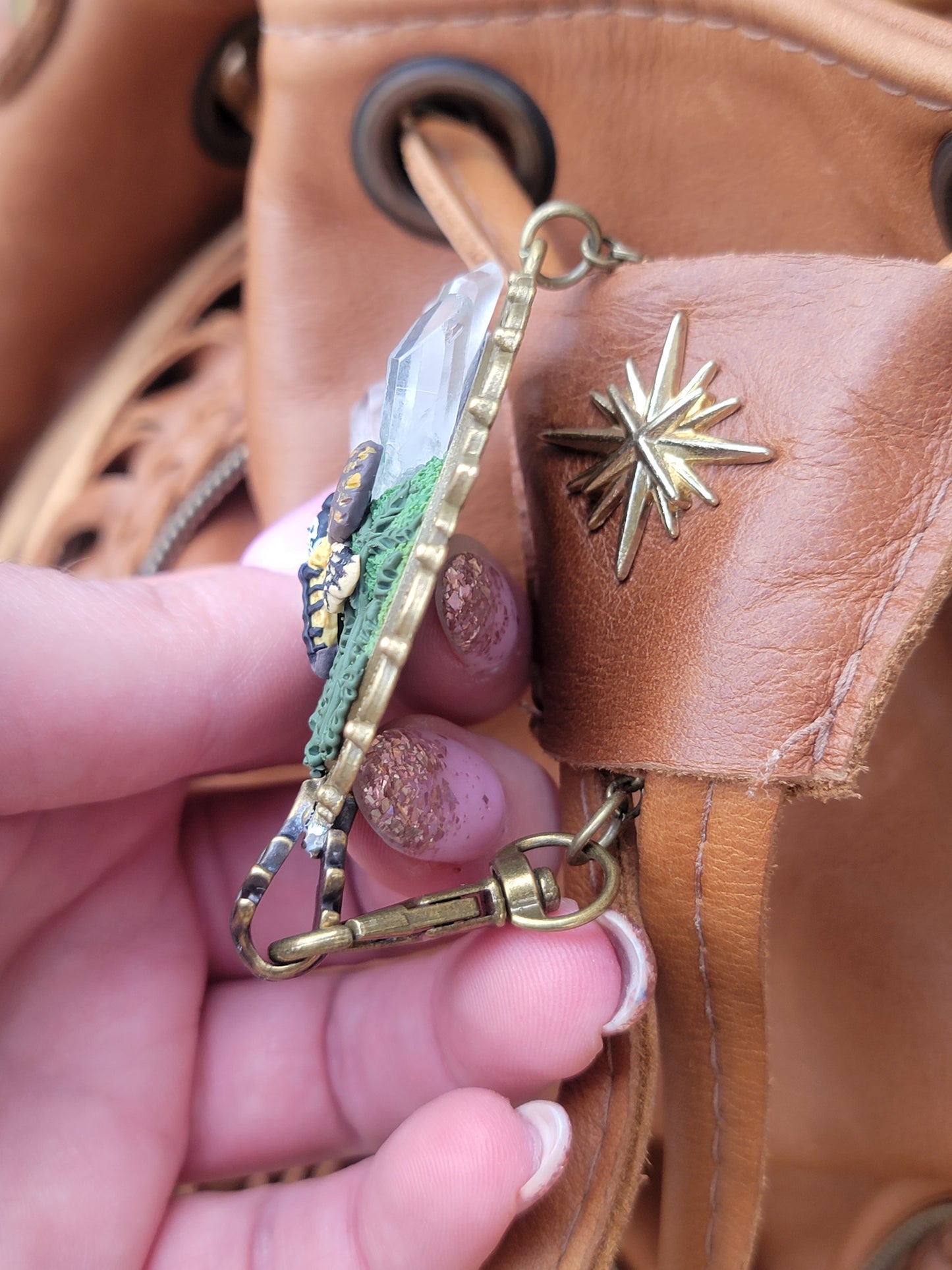 Convertible Crystals & Deathhead Moth Pendant