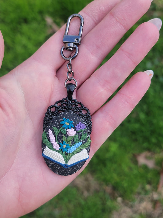 Floral Book Pendant