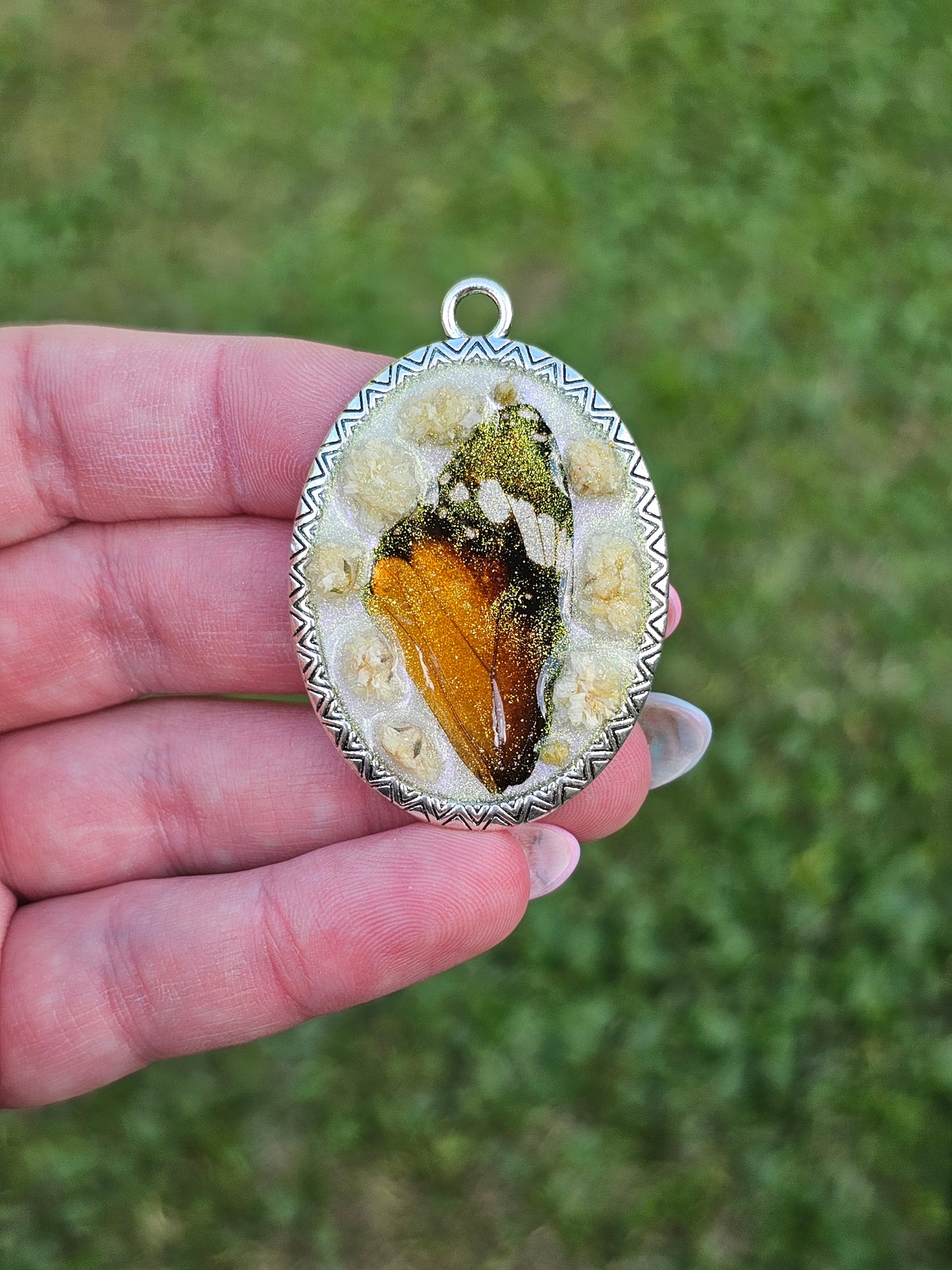 Monarch Butterfly Wing Pendant