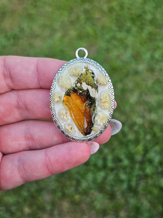 Monarch Butterfly Wing Pendant