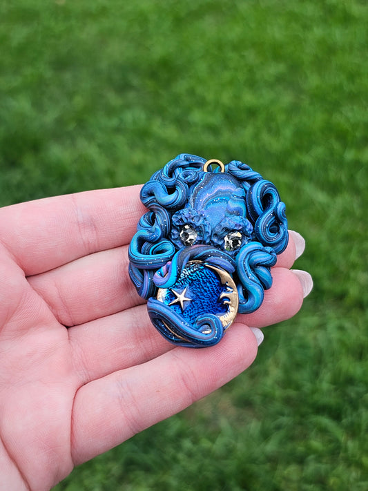 Galaxy Baby Octopus Charm