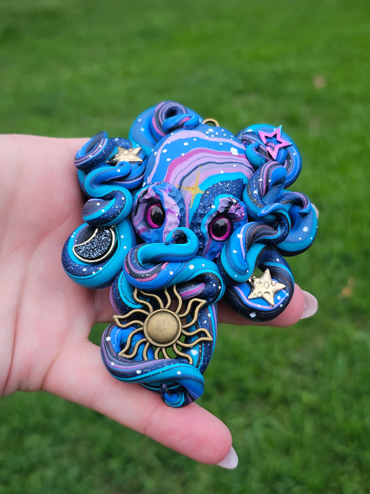 Galaxy Large Octopus Charm