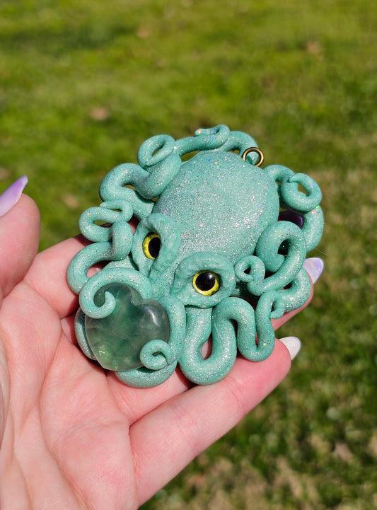 Menthe Medium Octopus Charm