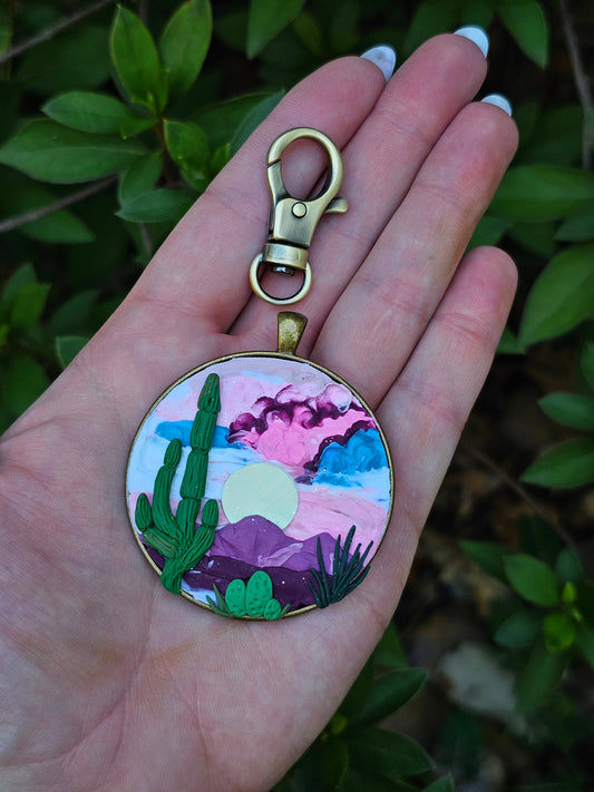 Desert Sunset Bag Pendant