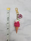 Dark Pink Ice-cream Cone Charm