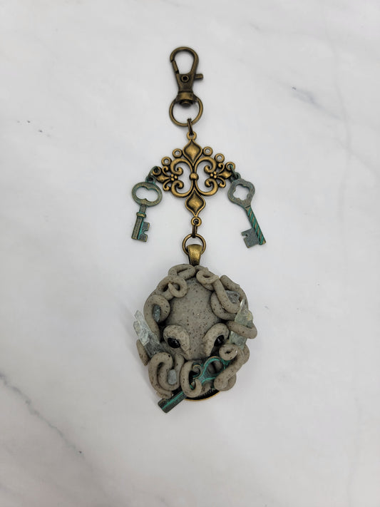 Gray Baby Octopus Charm