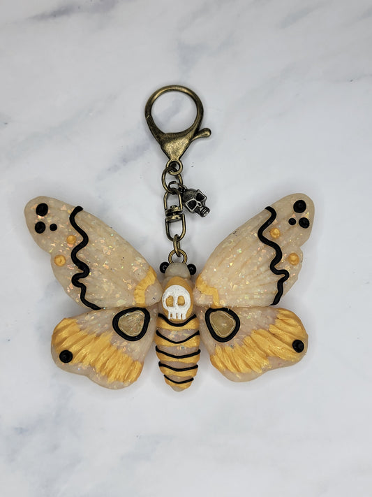 Bee Deathhead Moth Charm