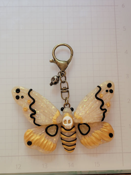 Bee Deathhead Moth Charm