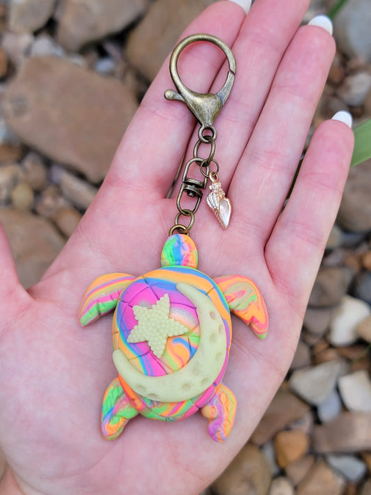 Retro Sea Turtle Charm